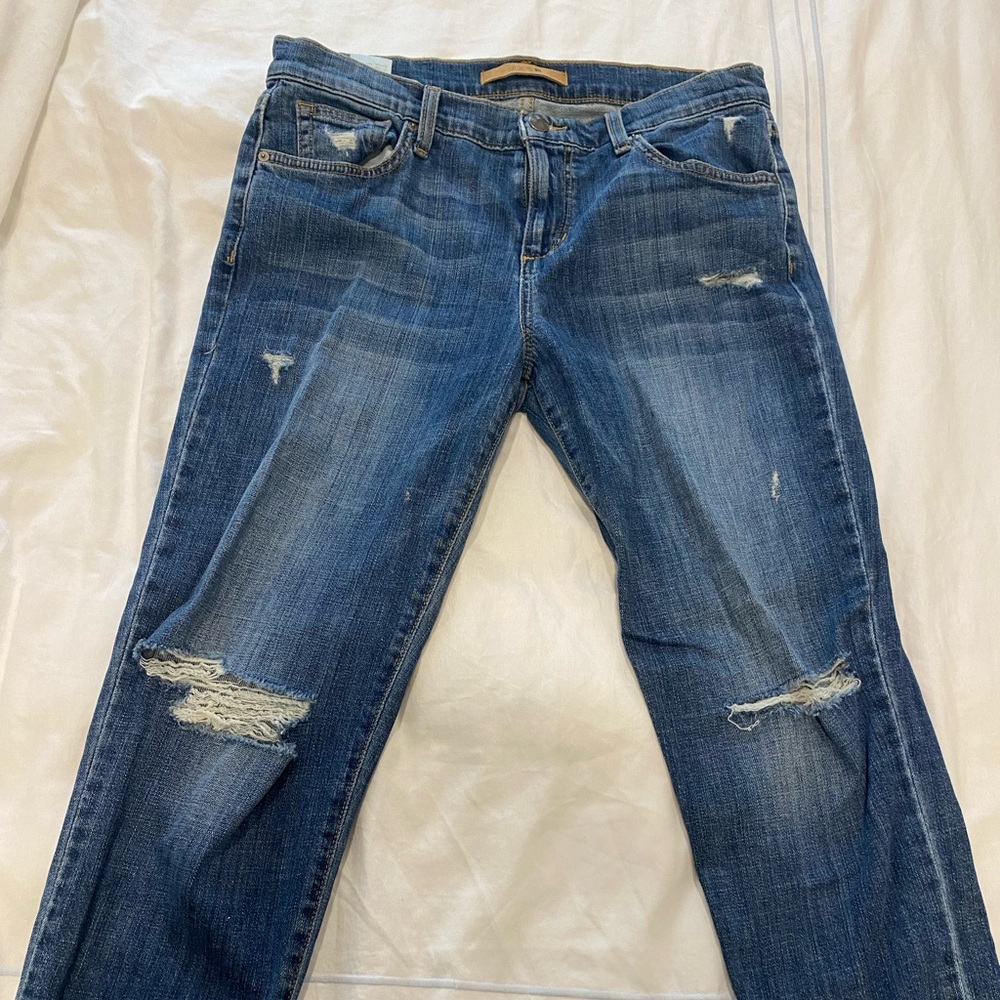 Blue cropped & ripped Joe Jeans, size 27